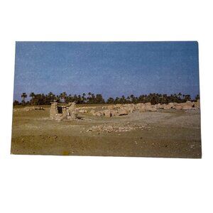 Vintage Postcard Old Temple of Solab Sudan Topographical Standard u